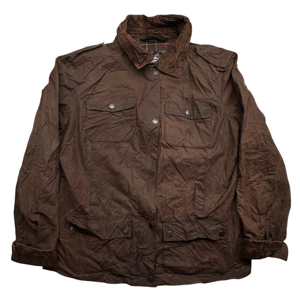 Crane Sports Wachs Wetterjacke Waxed Field Coat Jacket Mens Medium 40/42 Brown
